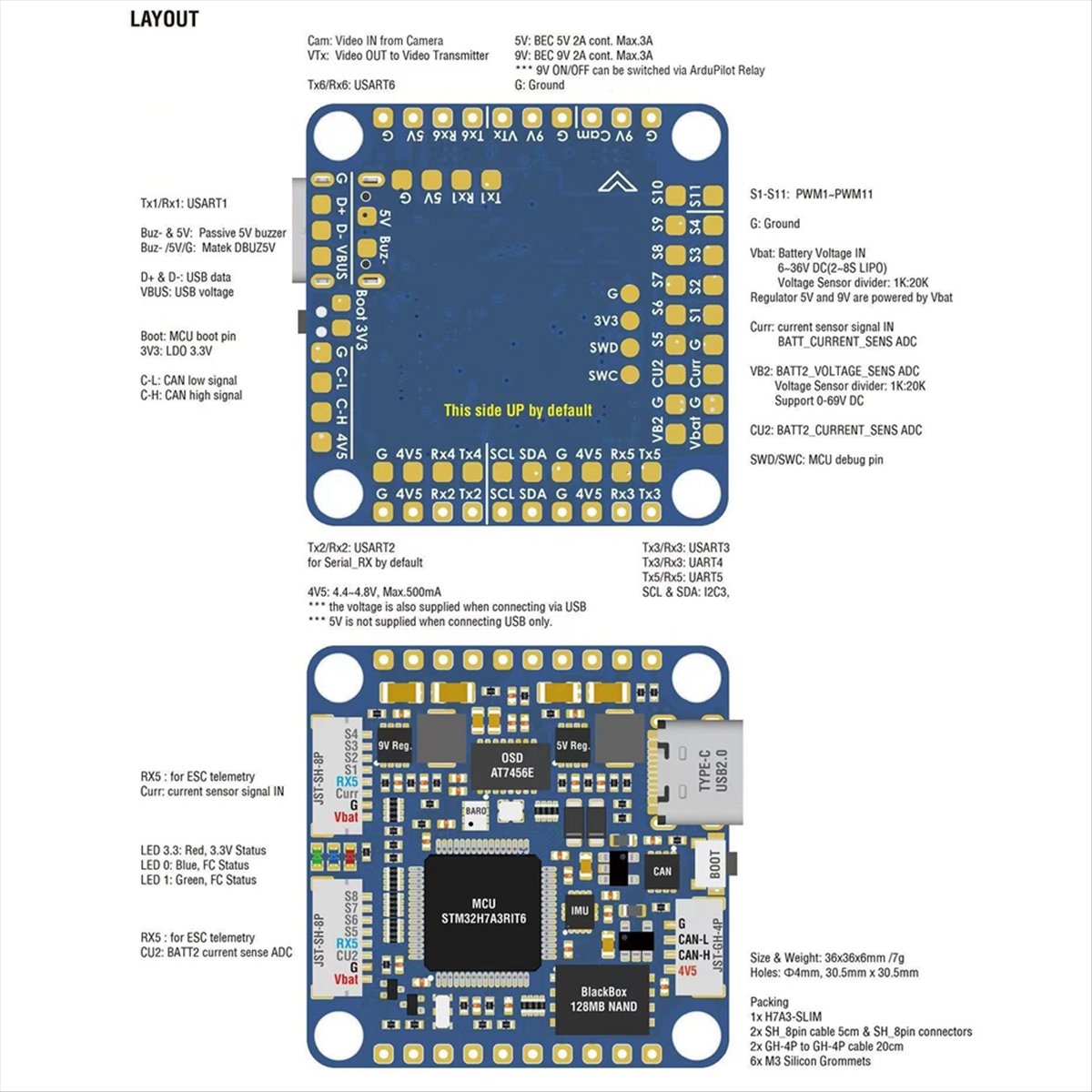 وحدة تحكم طيران A99X H7A3-SLIM - مراجعة Drone Racing Flight Controller وسعره